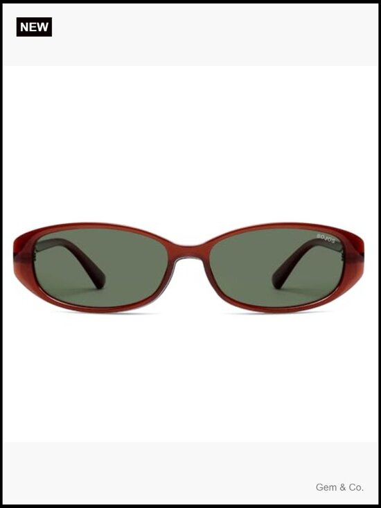 Trendy Polarized Retro Oval Sunglasses for Women Chic 90s Sunnies Lightweight main image 7